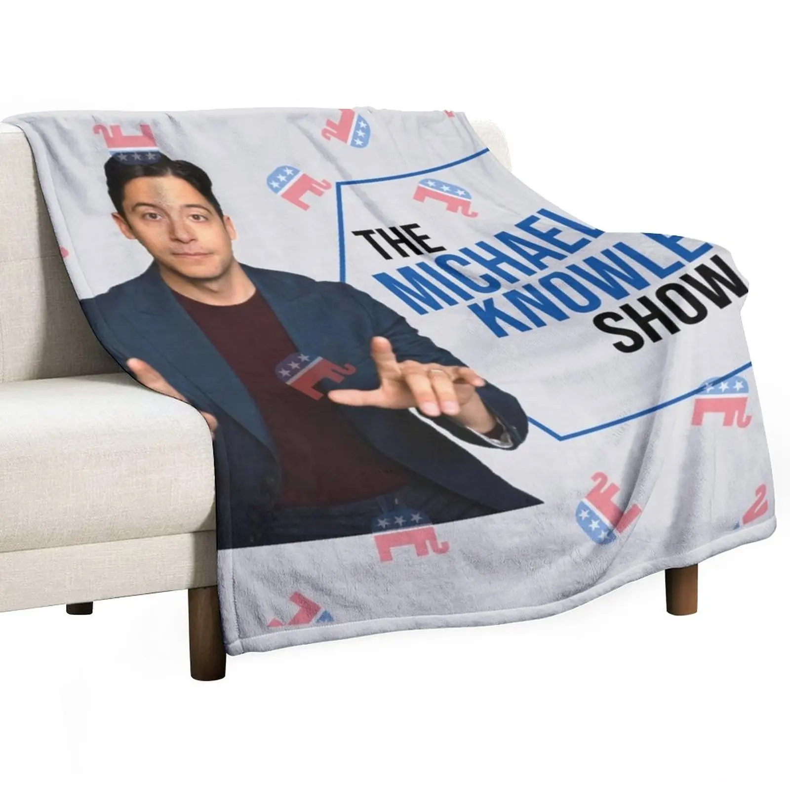 

The Michael Knowles Show Full Logo Throw Blanket Furry Blankets Flannel Fabric Bed covers Soft Big Blanket