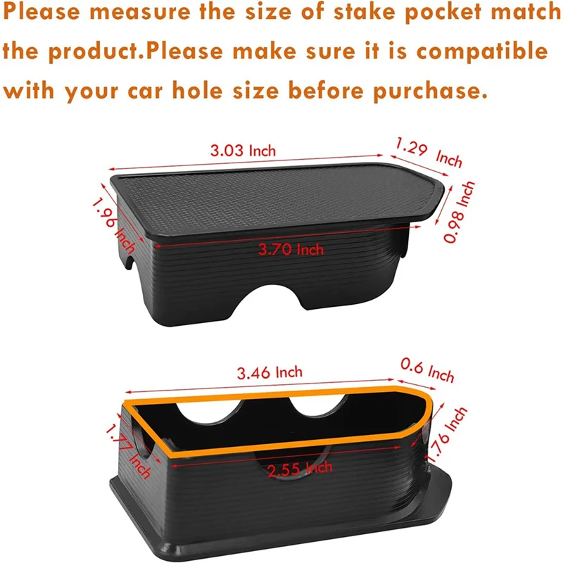 

Stake Pocket Covers, Bed Rail Stake Pocket Caps for GMC Sierra Chevrolet Silverado 2019 2020 2021 Accessories, Black