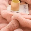 Winter light luxury rabbit plush blanket thickened double-sided velvet throw blanket plush nap blank 4