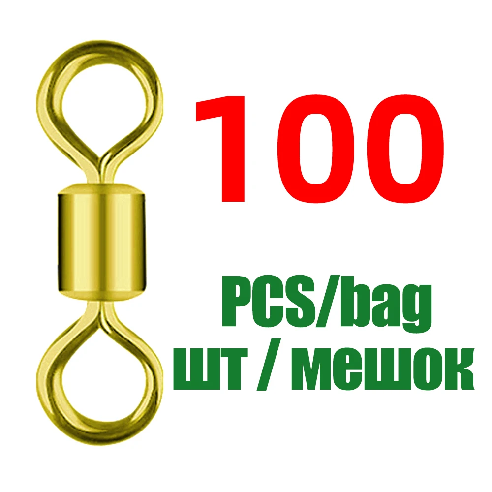 Colorful Fishing Swivel Rings – 100-Piece Set of Professional Fishing Tackle Accessories