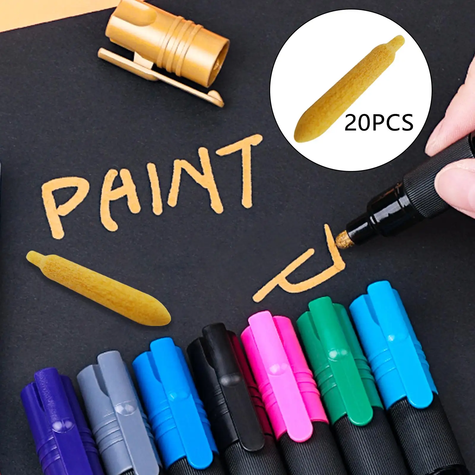 20Pcs Spare Replacement Nib Tips Pen Tips Refillable Paint Tool Acrylic  Marker Nib for Art Lettering Paint Markers Calligraphy - AliExpress