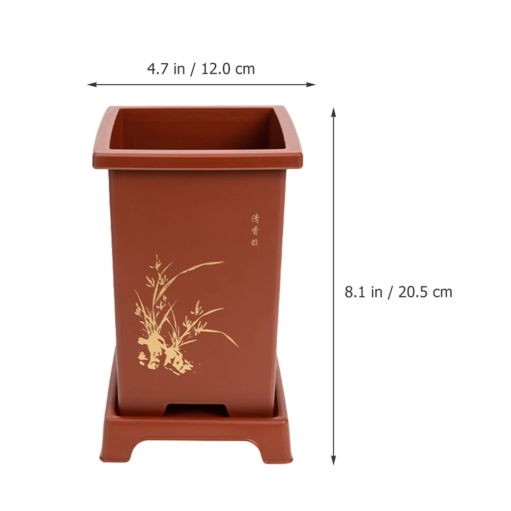 2 Sets Orchid Resin Pots Planter 4