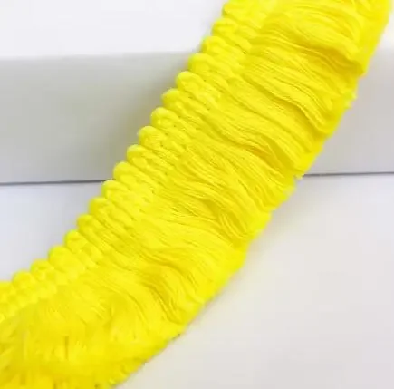 Sky Blue & Red Fringe Lace Trim - Cotton Thread Strip (2m x 4cm) for DIY Clothing, Accessories, and Home Decor