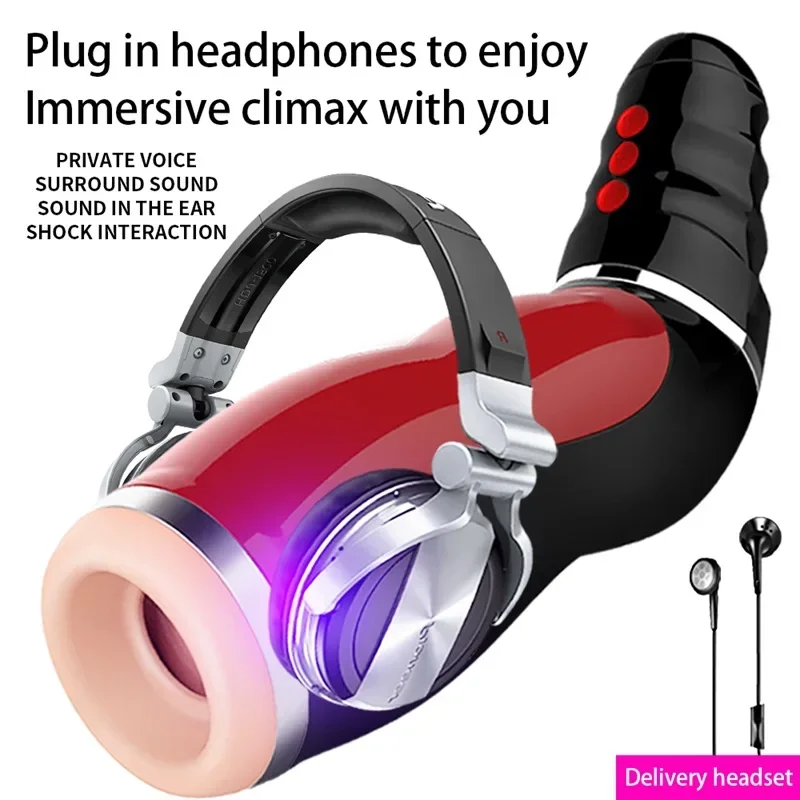 Men's Fully Automatic Aircraft Cup Holder, Shock Absorbing and Sound Emitting Masturbator, Adult Sex Products