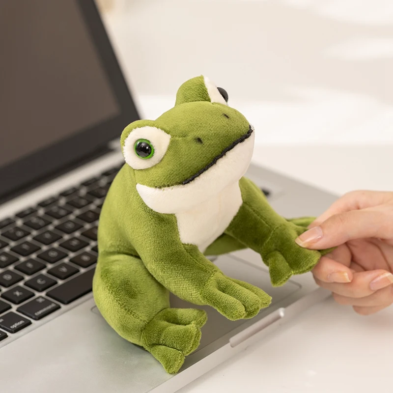 12cm simulação sentado sapo brinquedos de pelúcia macio pelúcia animal boneca realista sapo boneca desktop decoração para casa presentes
