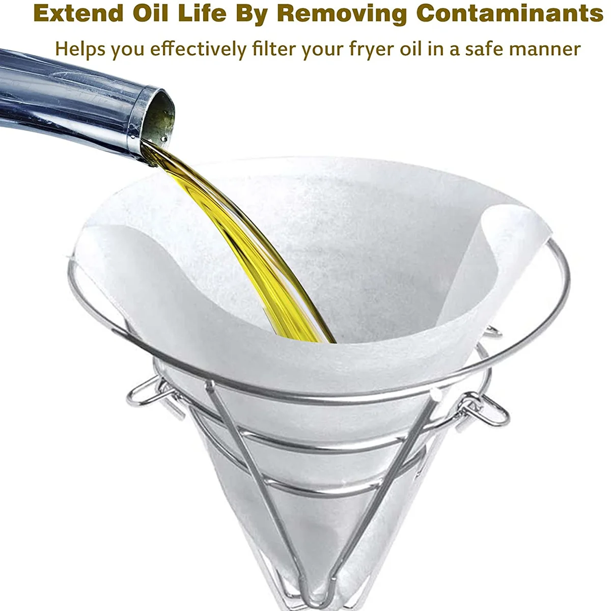 Pot De Filtre à Huile En Acier Inoxydable Avec Panier De