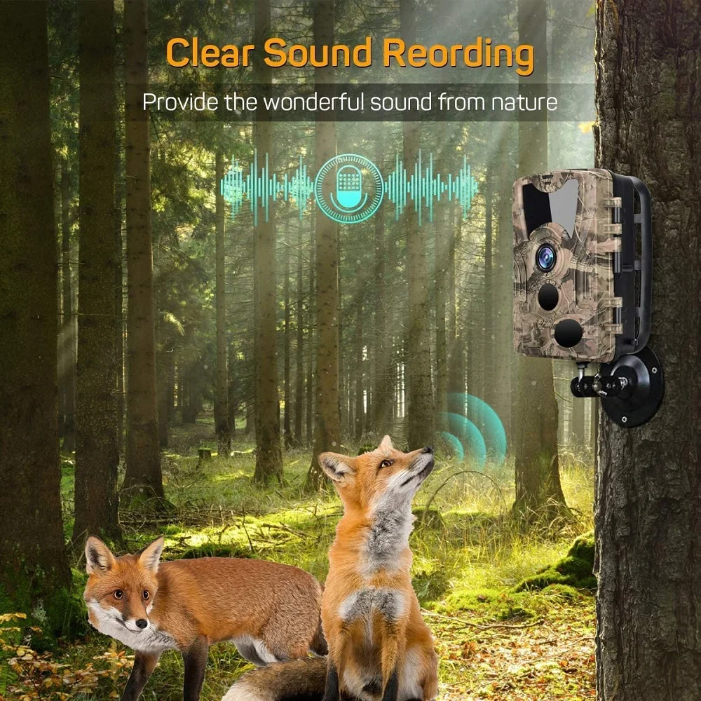 Outdoor Wildlife 20MP HD 1080P Trail Camera Night Vision Hunting Accessories IP66 Waterproof Wildlife Game Cam Thermal Scope hunting trail camera trail camera