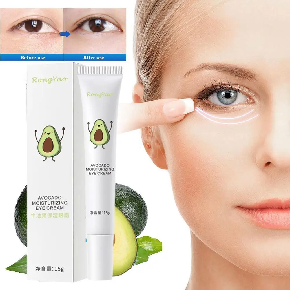 

Avocado Moisturizing Eye Cream Anti-Wrinkle Fading Serum Care Grain Lines Fine Eye Remove Dark Bags Skin Fat Eye Circles Ey X2K4