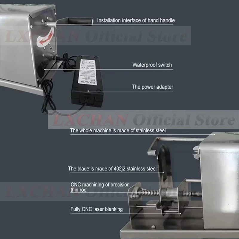 HomeWise Commercial Spiral Potato Making Machine Potato Twister Automatic Stretch Stick Maker Food Processor