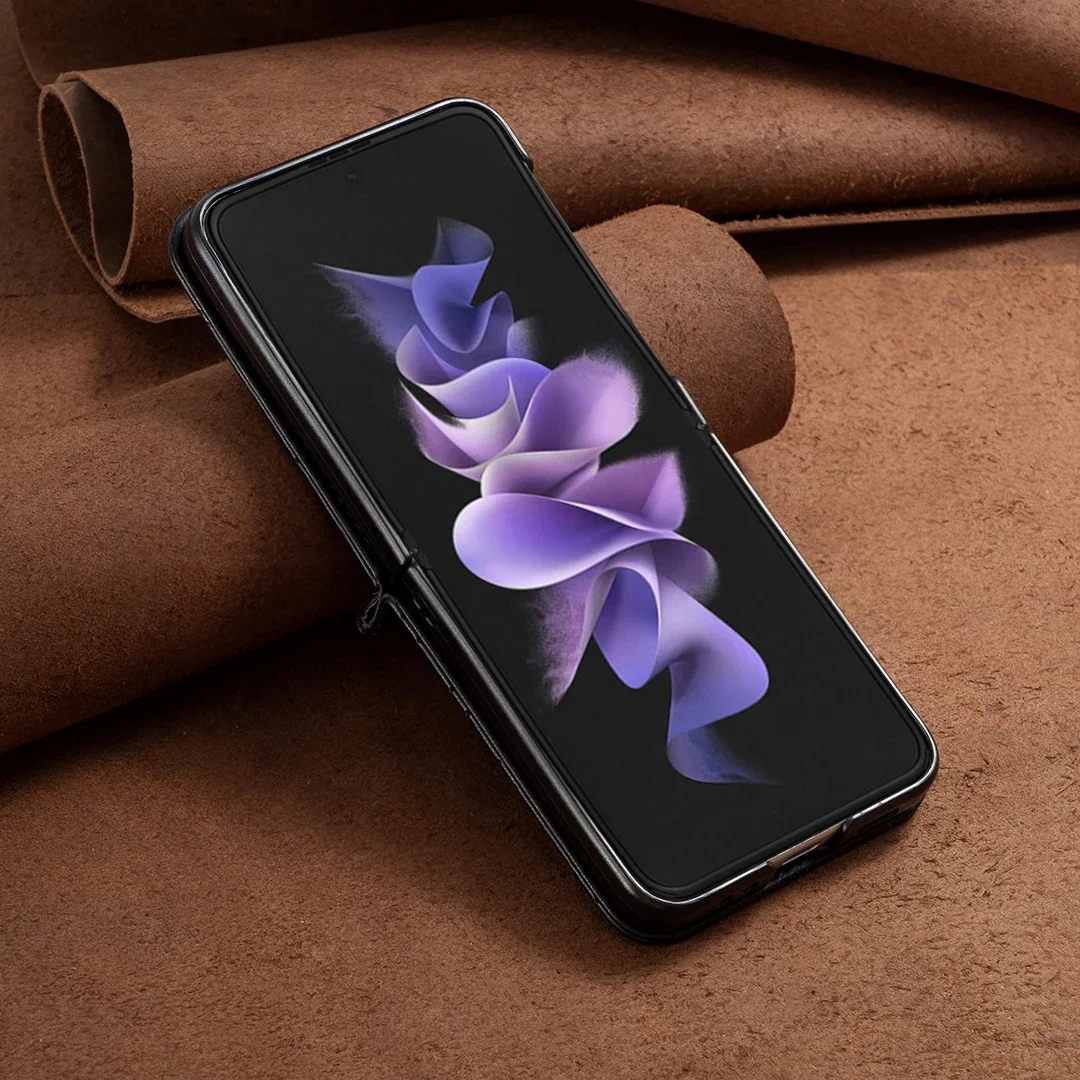 Luxury Leather Anti-Knock Protective Flip Phone Case