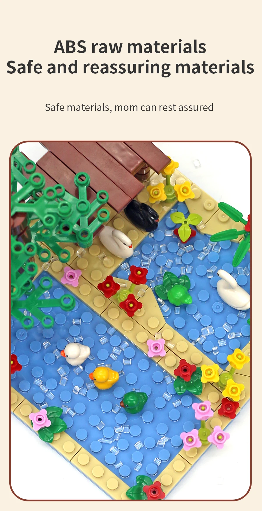 MOC Bauernhof Tiere Bäume Pflanzen Bausteine Spielzeug Henhouse Blöcke Spielzeug für Kinder Geschenke mit Gemüse Obst Ziegel Teile – Detail 8