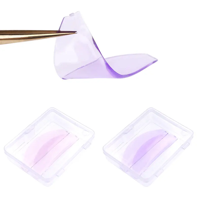 1 Pair Reusable Lashes Perm Pads Silicone Self-adhesive Lash Lifting Rod Shields 3D Eyelash Curler Accessories Applicator Tools