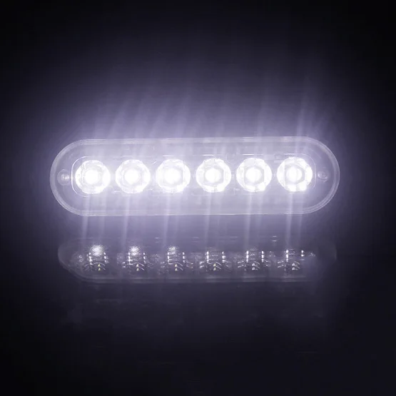 2pcs 12V-24V Fog Lights LED Work Light Flood Light Off-Road Car External Lights White 6 SMD LED Indicator Tail Rear Lamps