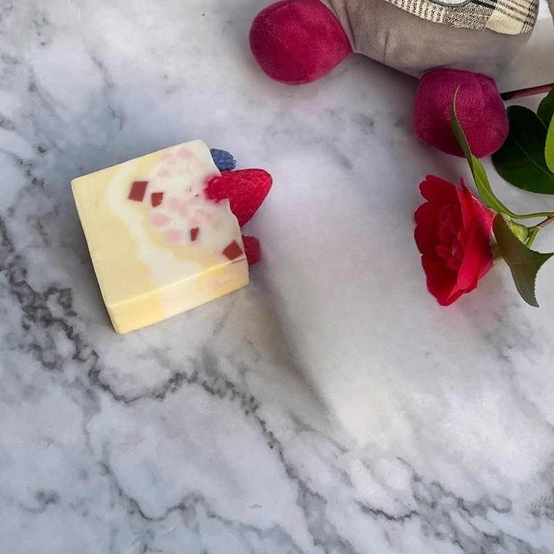 Handcrafted Strawberry Aromatherapy Soap - Creative Holiday and Birthday Gift