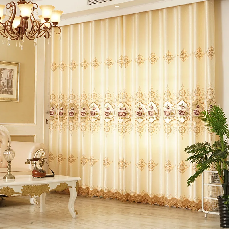 Cortinas bordadas huecas europeas de calidad para sala de estar, comedor y dormitorio.|Cortinas| - AliExpress