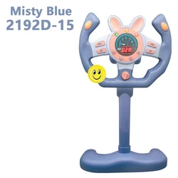 Electric Simulated Driving Steering Wheel Toy with Lights and Sound - Educational Gift (Blue 2192D-15)
