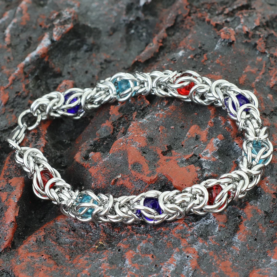 Stainless Steel Chain Link Men Bracelet Punk Rock Jewelry