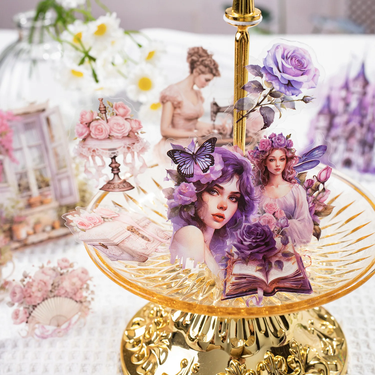 Dream princess theme Stickers aesthetic Decorative Diary Album Scrapbooking handmade DIY 30 pcs/pack stickers scrapbooking supplies