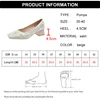 New Embroidery Satin Bride Shoes Women Chinese Style Slip On Thick Heels Pumps Woman Square Toe Wedding High Heel Shoes Ladies 6
