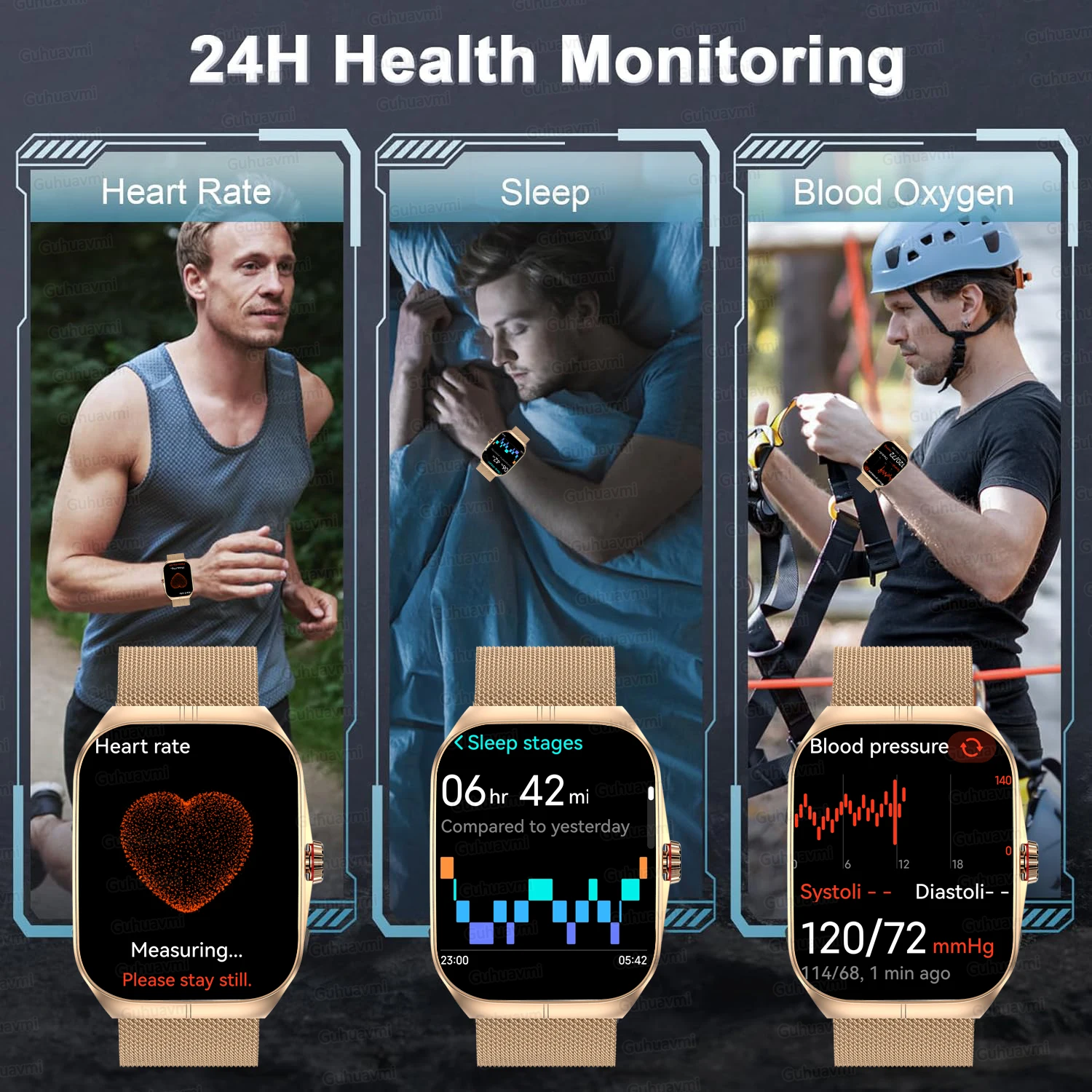 2025New1.95 inch Smart Watch Bluetooth Calls music IP68 Waterproof  Sports Mode Health Monitoring Voice control Smart Watch 5