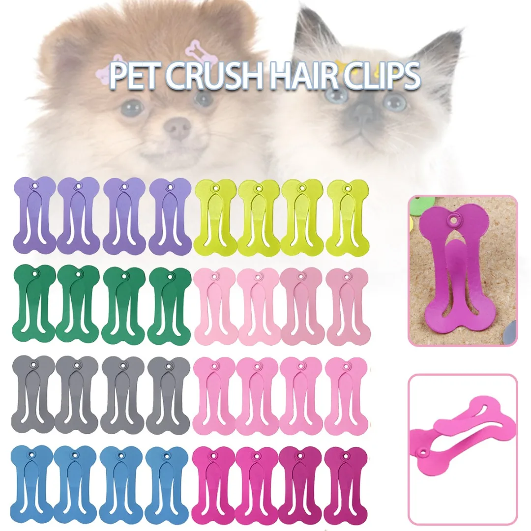 

100Pcs Cute Cat Dog Hairpin Muilti Color Bone Shape Hairpin Lovely Puppy Hair Clips Kitten Hair Barrettes Small Pet Groomings