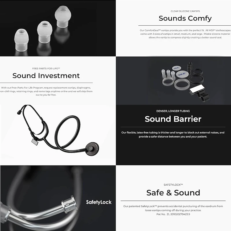 Professional Medical Single Head Adult Cute Clinical Vet Student EMT Heart Rate Test Tool Doctor Nurse Cardiology Stethoscope
