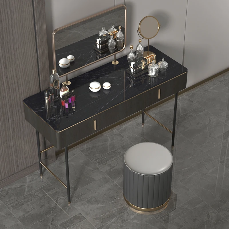 

Light luxury dressing table bedroom net red ins style minimalist dressing table modern simple small family marble dressing table