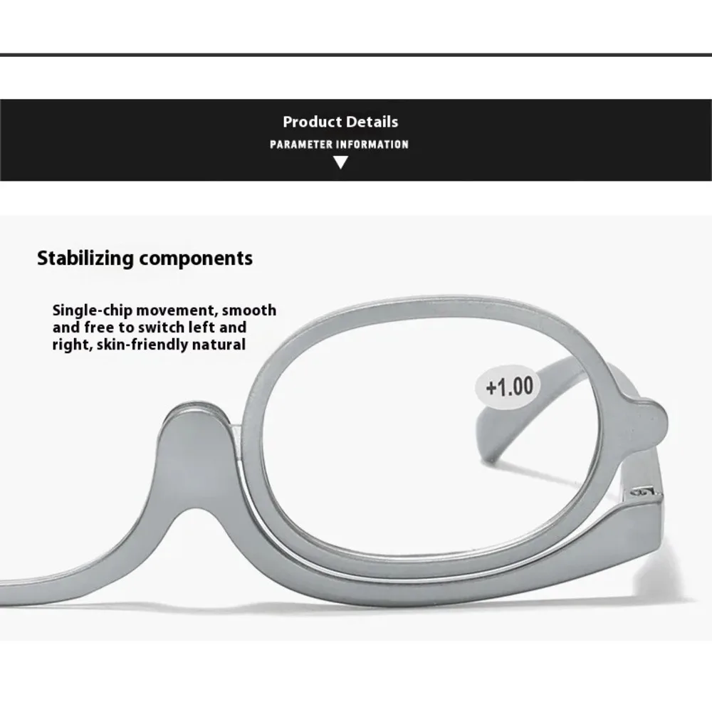Women's Makeup Glasses High definition Fashion Magnifying Glass Makeup Presbyopia Glasses Personalized Single piece Rotating - 5