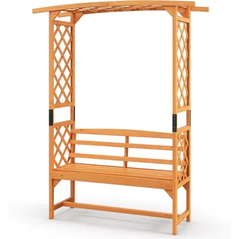 Garden Arch Trellis with Bench 1