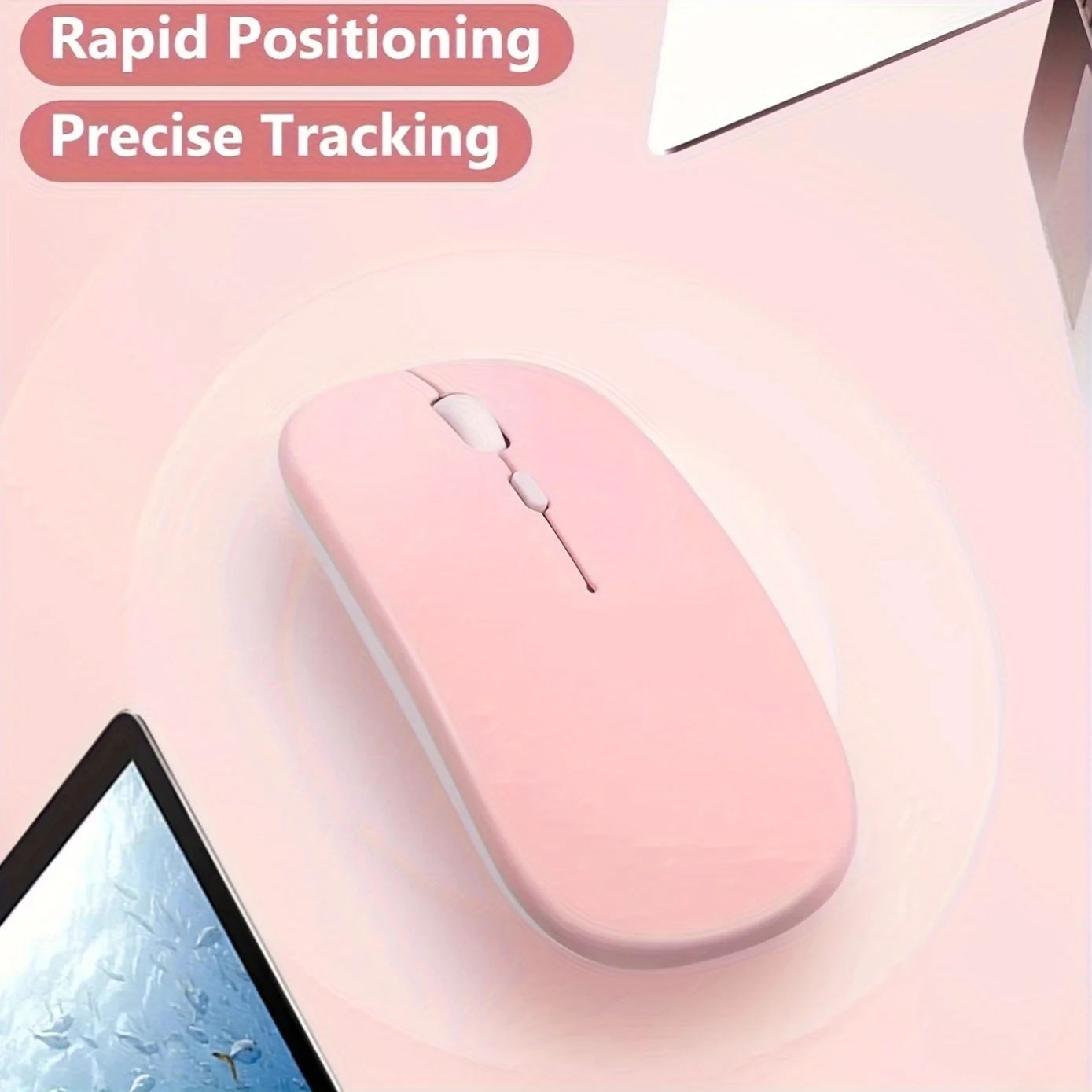 Portable Bluetooth-compatible Wireless Mouse Silent BT Optical Mice 4 Buttons 1600DPI Mice For Computer PC Laptop Game Mouse 4