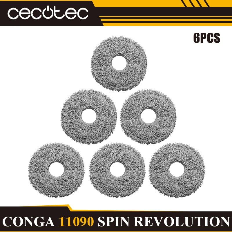Cecotec Conga Enhanced Cleaning Kit: Main Brush, Side Brush, HEPA Filter, Mop, Dust Bag Replacement Set