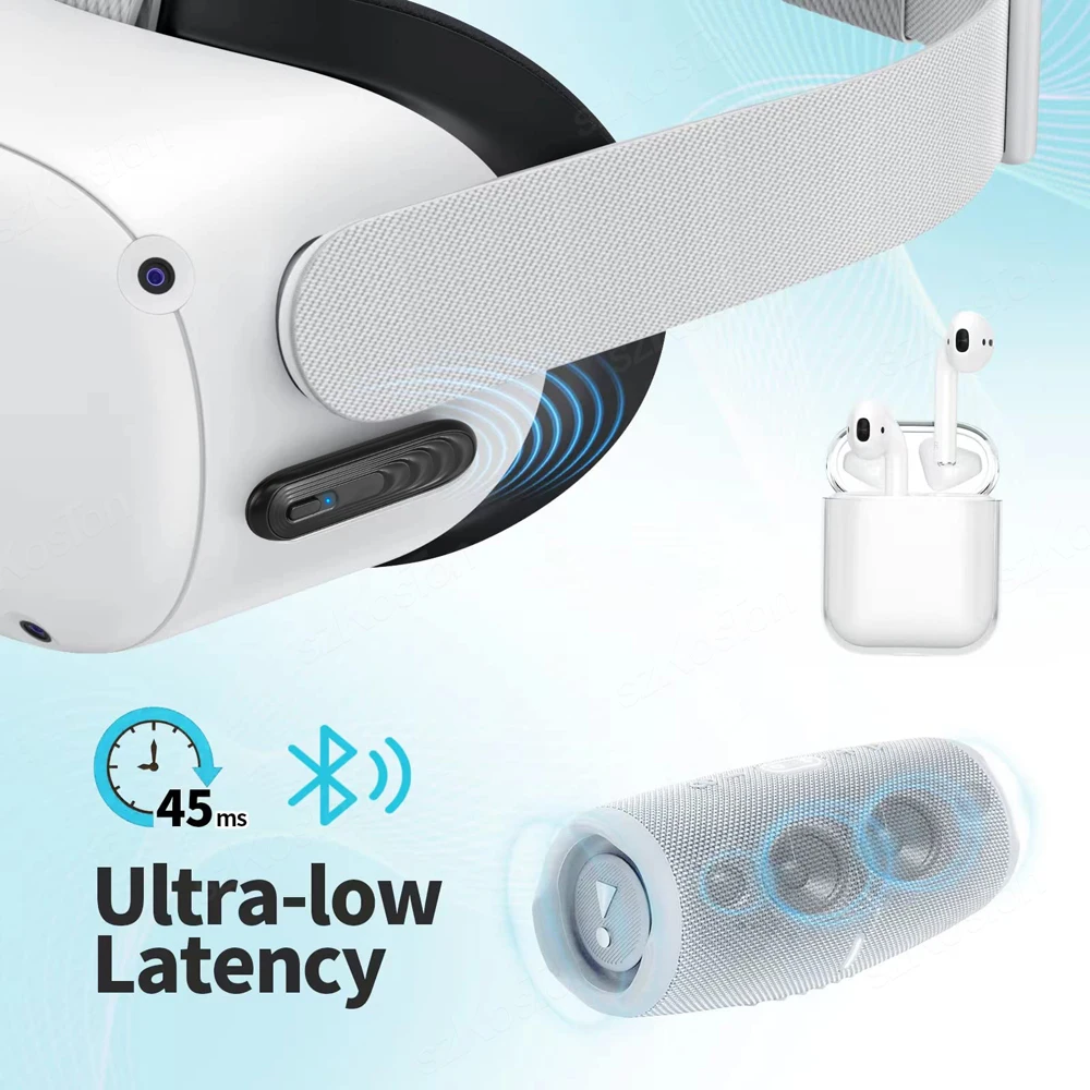 Trasmettitore 5.0 Compatibile Con Bluetooth Per Oculus Quest 2 Vr Headset Adattatore Audio Wireless Per Switch Quest2 Accessori Ps4 Ps5