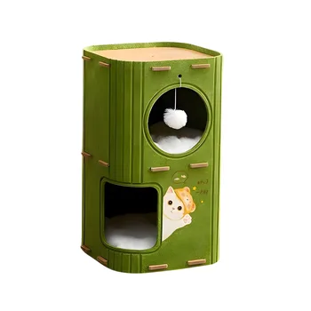 Multi-Layer Cat Nest Cat Climbing Frame Integrated Closed Security Cat Sleeping Nest Scratch-Resistant Wear-Resistant Four-Seas 7