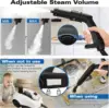 Heavy Duty Canister Steamer with 26 Accessories, Steam Mop with 5M Extra-Long Power Cord for Home Floor Cleaning, Grout, 2