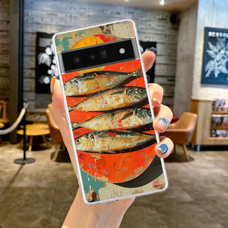 Sardines Canned Soft Clear TPU Transparent Phone Case