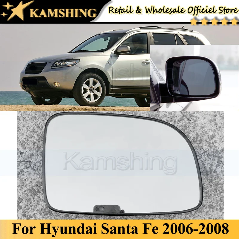 Capqx Side Rear View Mirror Glass Lensfor Hyundai Santa Fe 20062008 2.