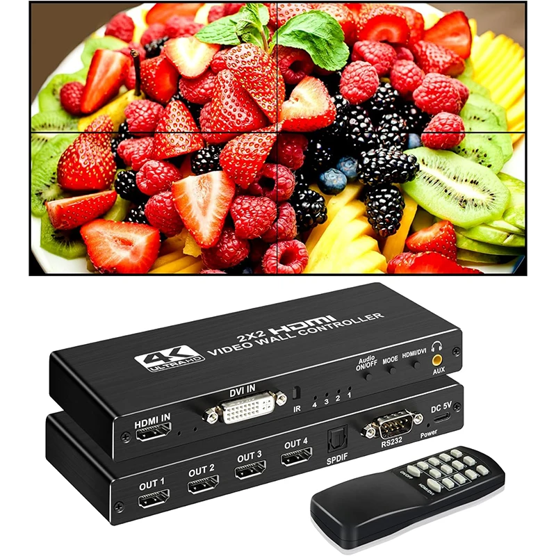 

Настенный видеоконтроллер HDMI, 2x2, 1080P, HDMI, DVI, 1x2, 1x4, 1x3, 2x1, 3x1, 4x1