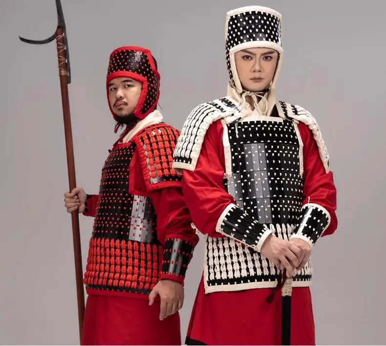 Chinese Han Dynasty Armor Include Helmet Body Wristband