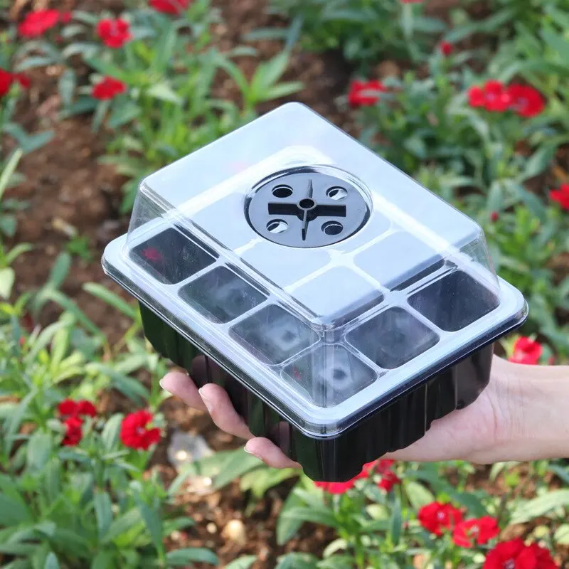 Seedling Box 12 Hole Seedling Box Three Piece Set 12 Hole Seedling Box Moisturizing Seeding Insertion Succulent Flower Pot