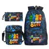 Stumble Guys Backpack 3Pcs Travel Bag Canvas Backpack Students School Bag For Boys Girls Canvas Teens Laptop Zipper Mochilas 1