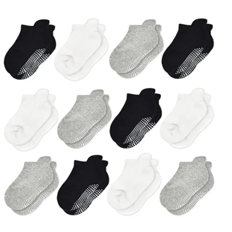 Non Slip Toddler Socks 12 Pairs Infant Baby Kids Grip Socks for Boy Girls Tphon Anti Skid Ankle for 1-5Year kids socks baby socks
