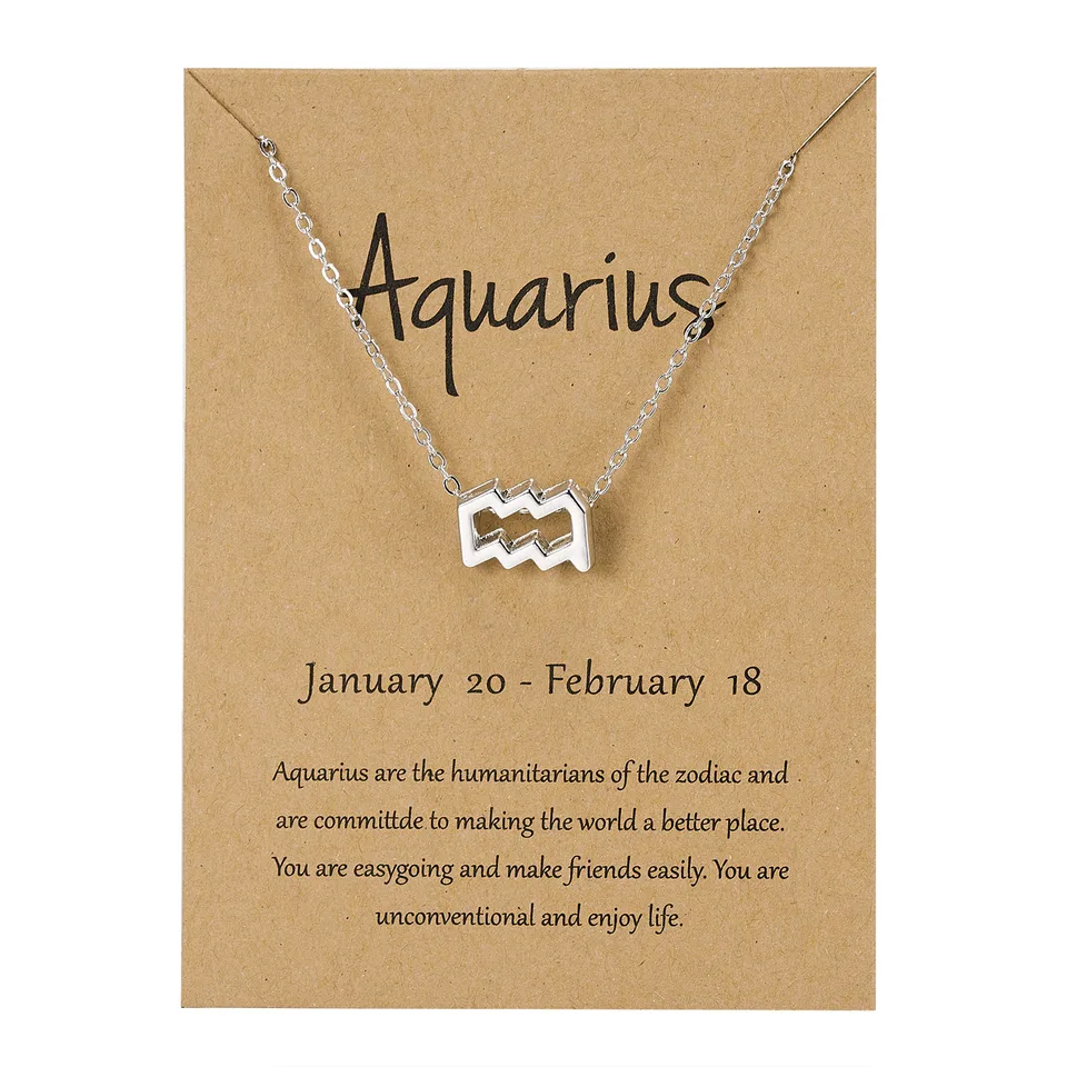 COLORFUL BLING 3-Piece Zodiac Necklace Set - Constellation Choker With Wish Card - View #2