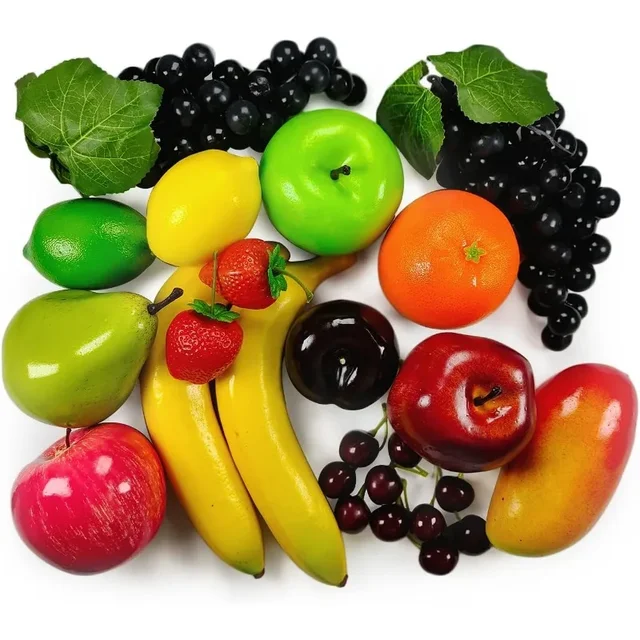 Set of Fake Fruits for Home Decoration, Fruit Model for Party Decoration, Fruit, Strawberry, Mango, Bananas, 20 Pieces/Set 1 Set of Fake Fruits for Home Decoration, Fruit Model for Party Decoration, Fruit, Strawberry, Mango, Bananas, 20 Pieces/Set 1
