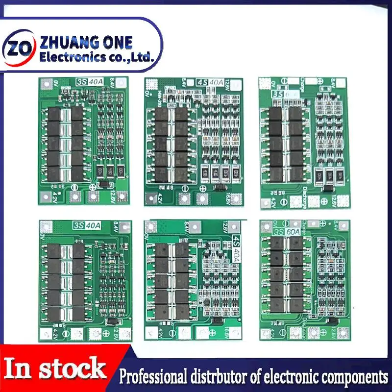 Advanced Lithium Battery Charger Protection Board with Enhanced Balance - 40A/60A 3S/4S