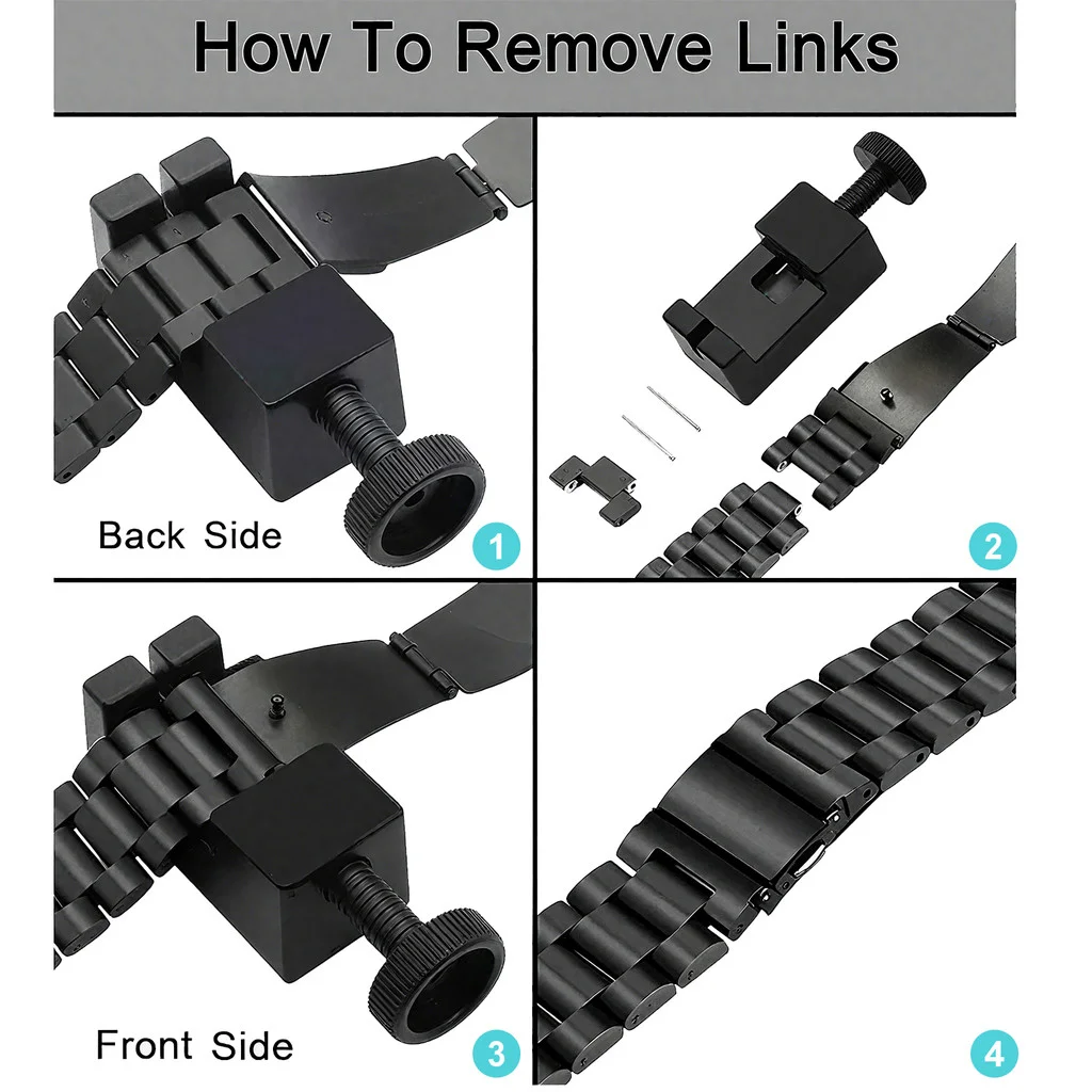 Versatile Metal Watchband Bracelet, Available in Multiple Sizes