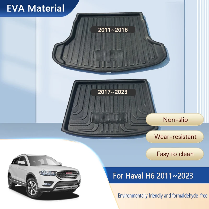 

Car Rear Trunk Mats For Great Wall Hover Haval H6 II MK1 MK2 2011~2023 Waterproof Pad Trunk Matt Carpet Car Accessories Interior