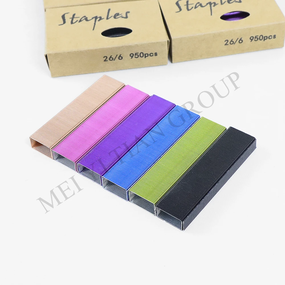 Staples 6 Box Colorful Staples 26/6 Size 5700 Staple for Office School Stationery Supplies