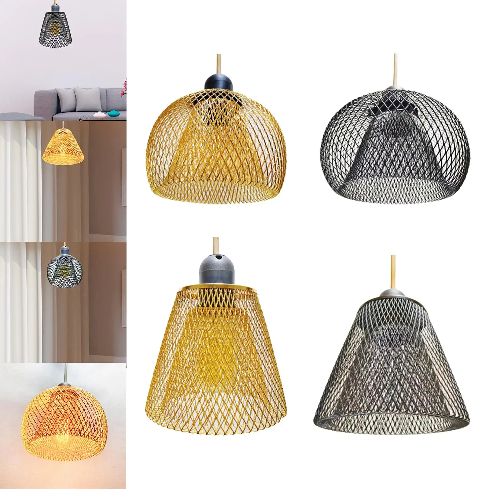 Metal Pendant Lamp Shade, Bulb Protective Cover, Lampshade for Hallway, Kitchen,