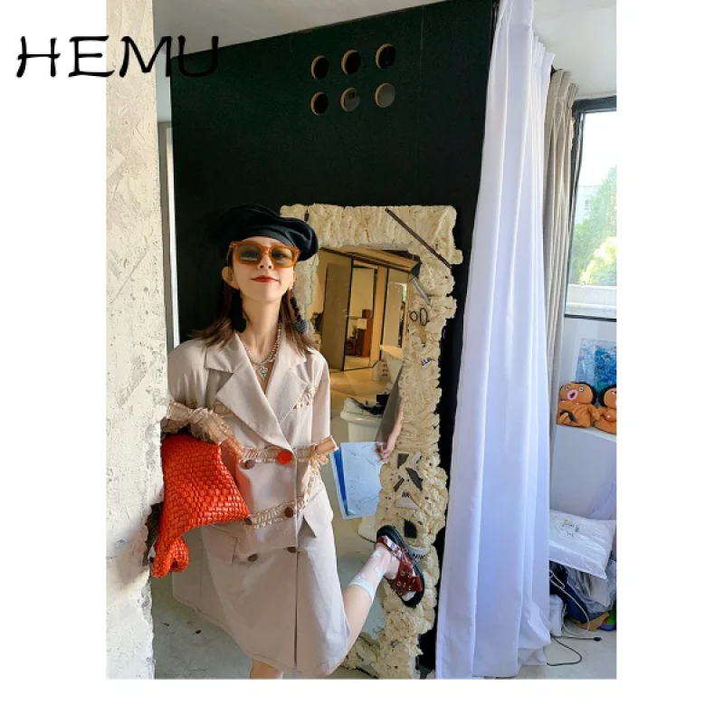 

Hemu Lightly Mature Loose Western Style Casual Business Suit and Mini Dress Female Minority Fashion 2021 Summer New sexy dress