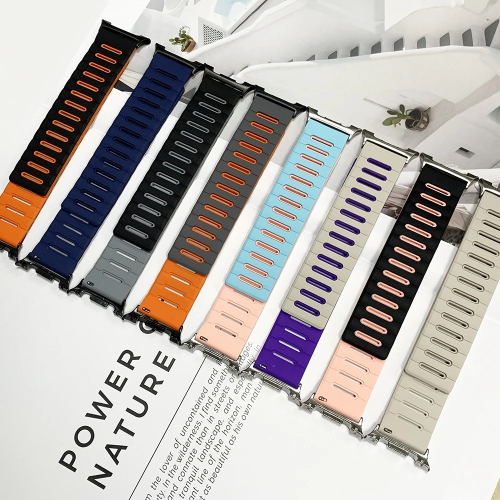 Enhanced Magnetic Silicone Loop Strap Replacement Bracelet Accessories